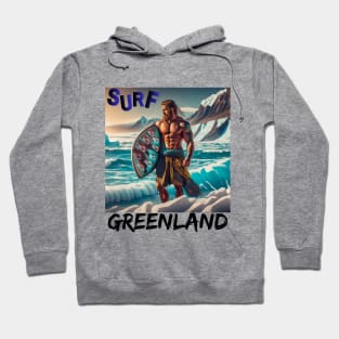 Surfing Greenland Stoked on the Coolest Curls Humor Shirt Hoodie